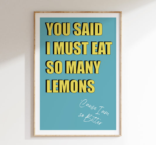 Kate Nash - You Said I must eat so many Lemons