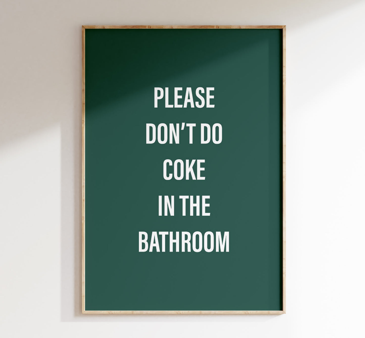 Please don't do Coke in the Bathroom