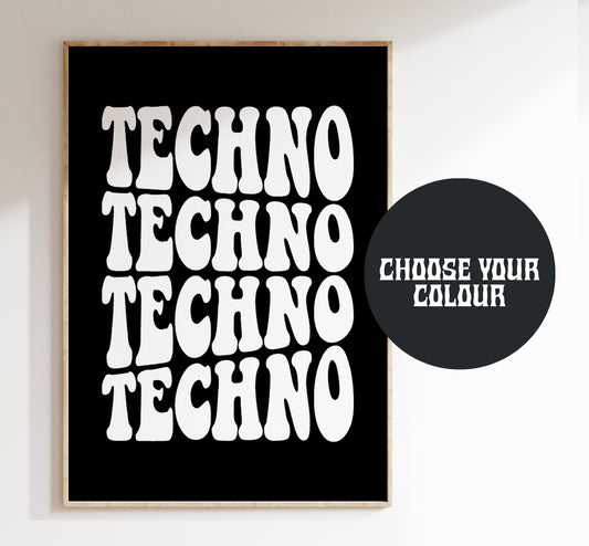 Techno Black and White